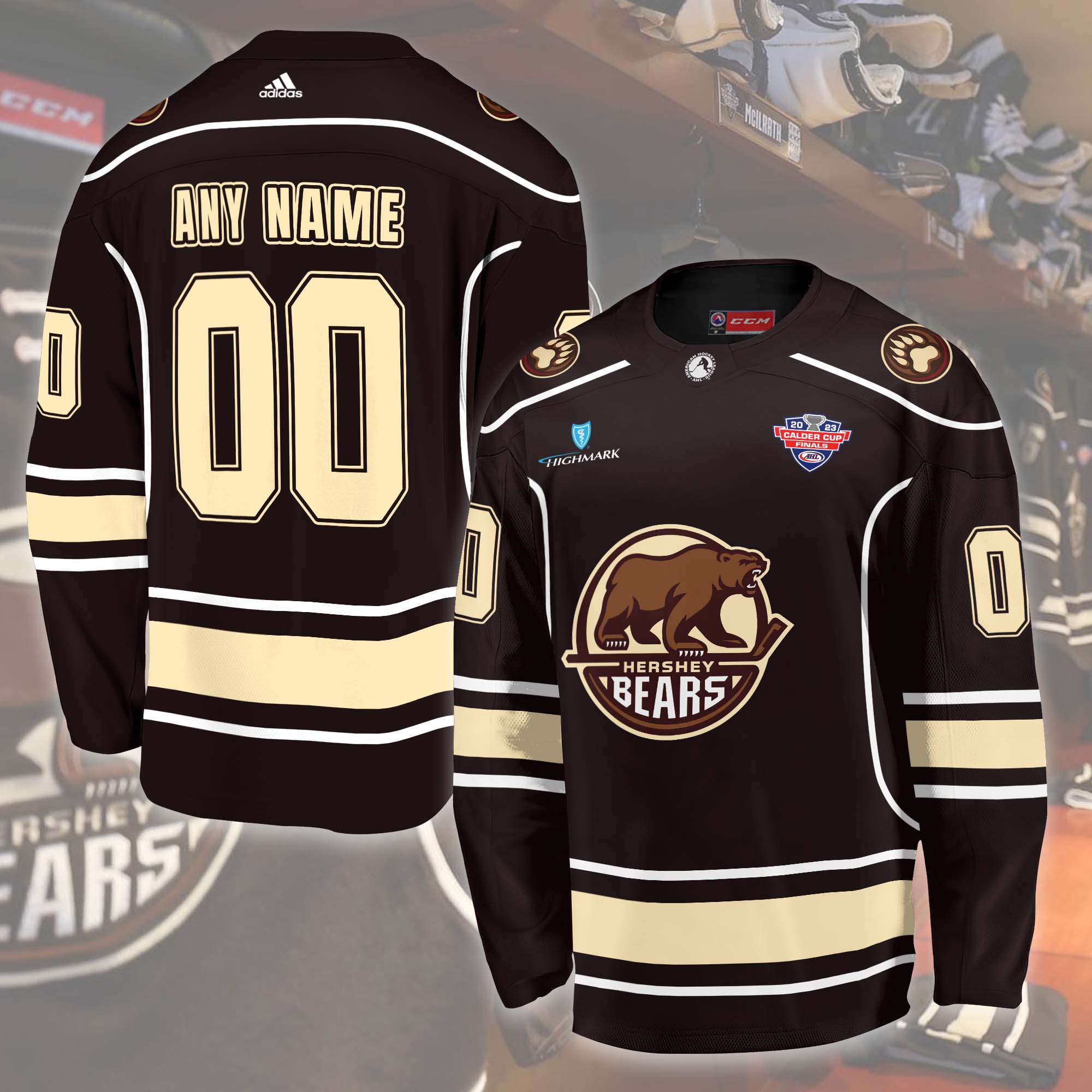 Personalized AHL Hershey Bears Men’s and Women Hockey jersey 2023-2024