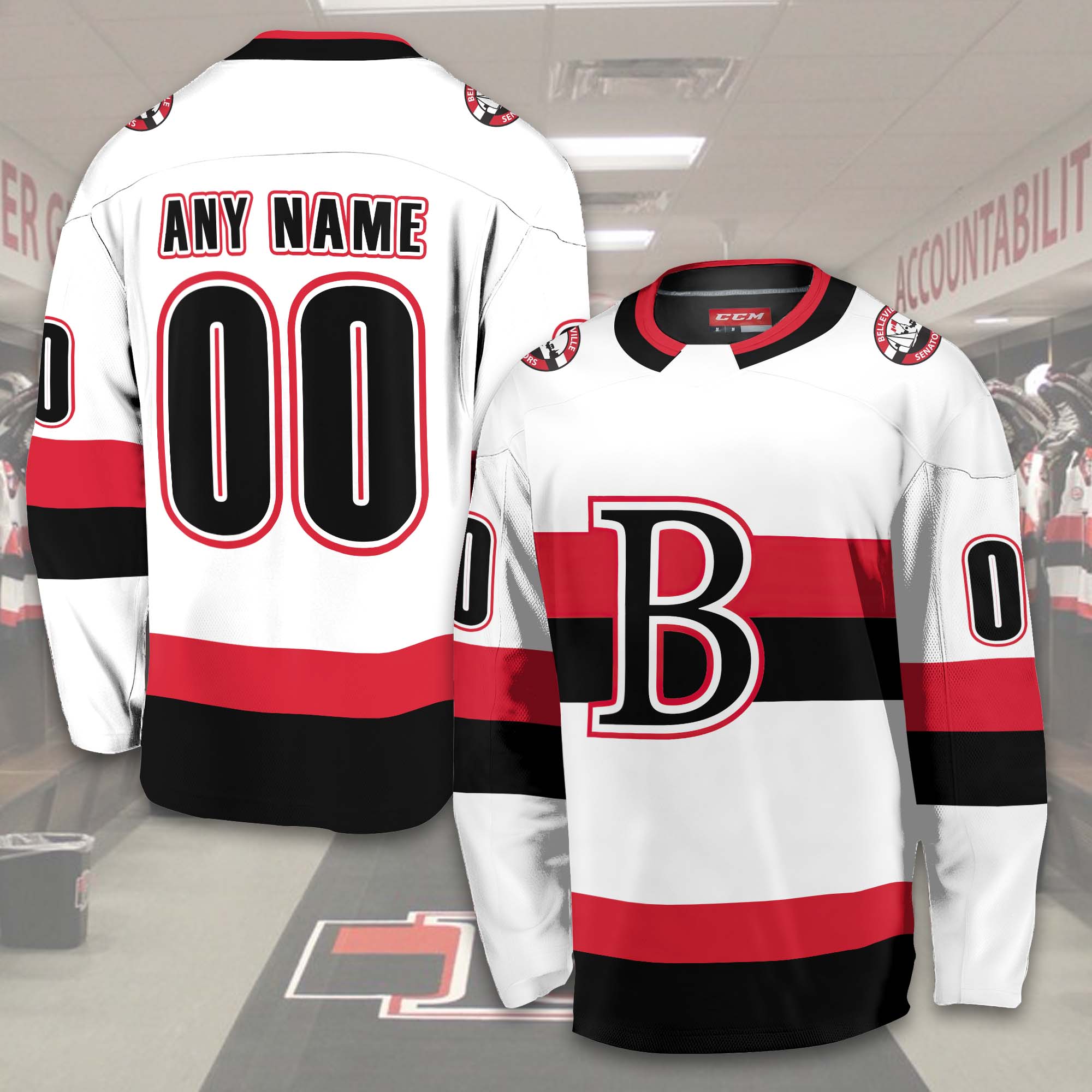 Personalized AHL Belleville Senators Men’s and Women Hockey jersey 2023-2024