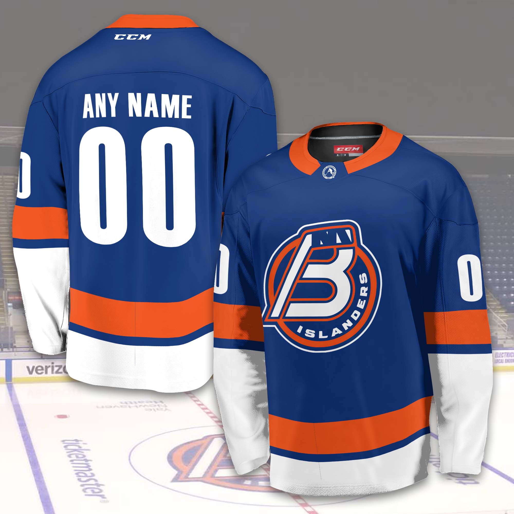 Personalized AHL Bridgeport Islanders Men’s and Women Hockey jersey 2023-2024